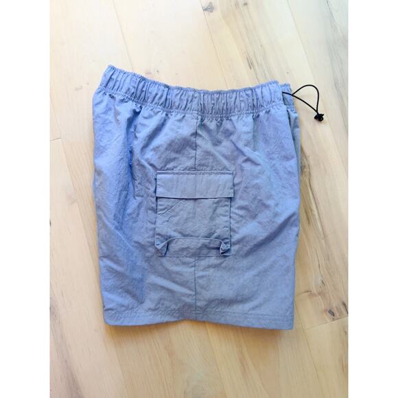 Nike Essential Woven High Rise Shorts Women’s Medium Indigo Haze Oversized - Picture 7 of 7